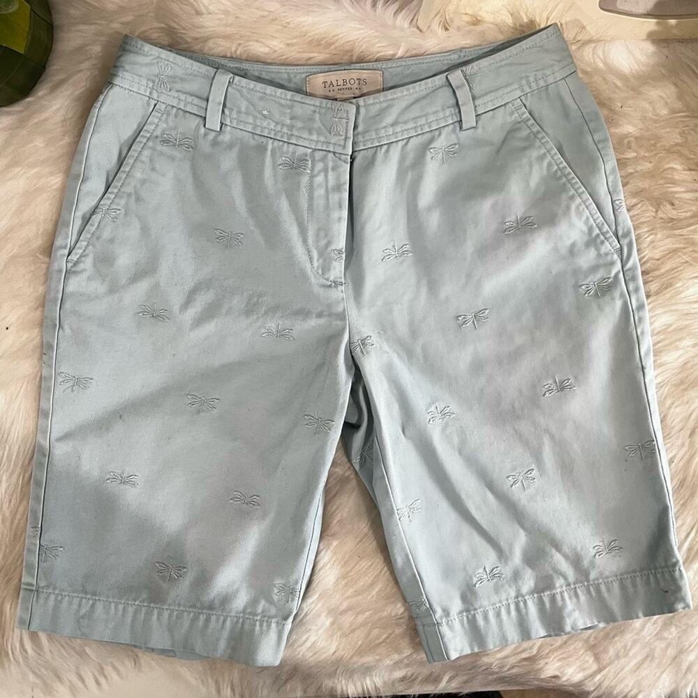 Talbots Cotton Chino Classic Straight Fit Dragonfly Preppy Walking Shorts 2P - Picture 3 of 16